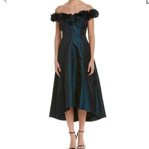 Teri Jon by Rickie Freeman A-Line Dres appliqué floral flower